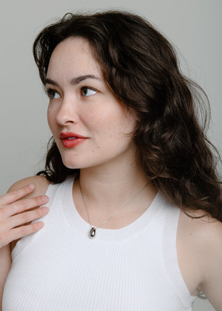 Ball Drop Necklace - Silver