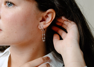 Dottie Double Earring - Silver
