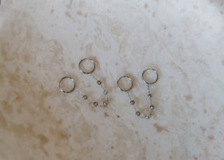 Dottie Double Earring - Silver