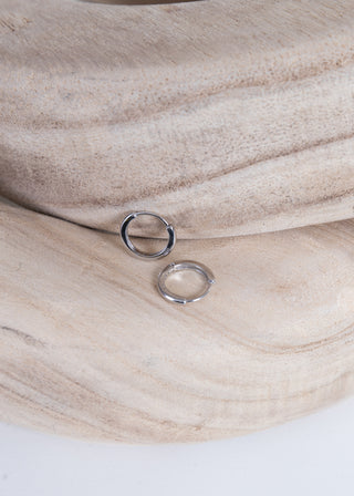 Jazz Huggie Hoop - Silver