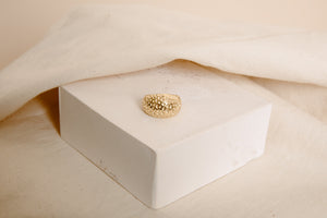 
                  
                    Gold Meteorite Ring
                  
                