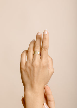 
                  
                    Large Textured Minimalist Ring
                  
                